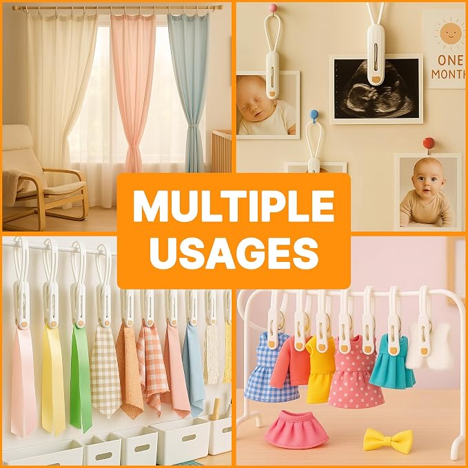 HASHI Premium Baby Clothes & Pants Clips 36 Pack, Silicone Pads - Image 9