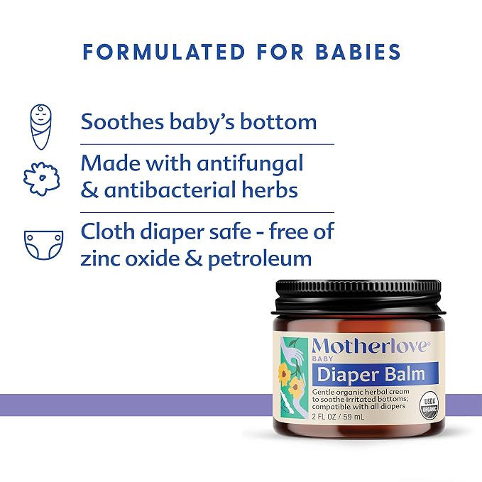 Motherlove Baby Body Care—Diaper Balm and Baby Hand & Knee Balm—Herbal Remedies - Image 2