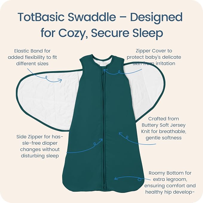 Newborns Swaddle Sleep Sack 0–3 Months, 1.0 TOG Baby Blanket - Image 2