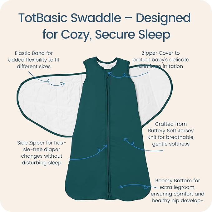 Newborns Swaddle Sleep Sack 0–3 Months, 1.0 TOG Baby Blanket - Image 2