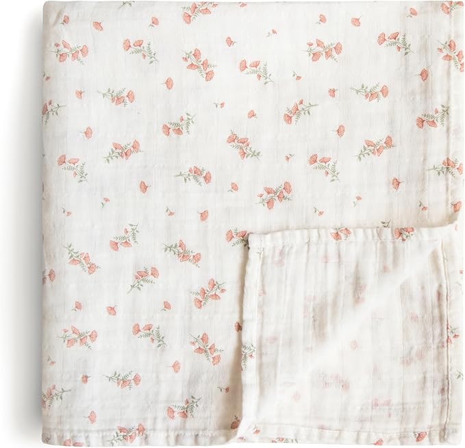 mushie Muslin Baby Swaddle Blanket | 100% Organic Cotton by mushie