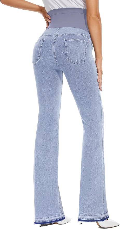 GLAMIX Women's Stretch Maternity Bootcut Jeans - Image 4