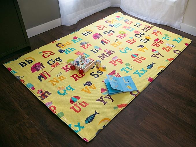 Baby Care Play Mat 82'' x 55'' Original One-Piece Reversible Rollable - Image 7