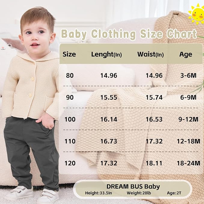 DREAM BUS Pack of 3 Toddler Jogger Pants - Image 6