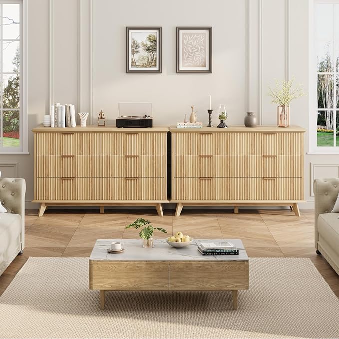 QUW Fluted Dresser for Bedroom - Image 9