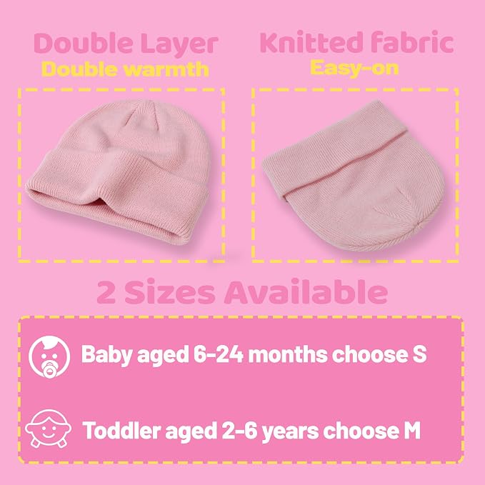 YMYDYFC Baby Beanie 3Pack Toddler Beanie Infant Knit Hat Baby Winter Hats - Image 3