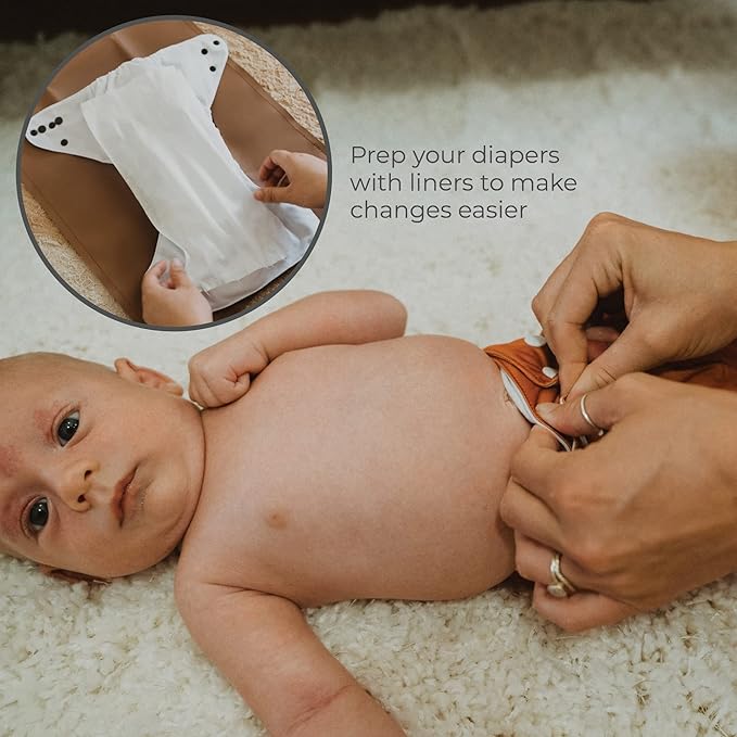 Diaper Liners for Cloth Diapers, 100 Disposable Sheets Per Roll, Made of Soft - Image 5