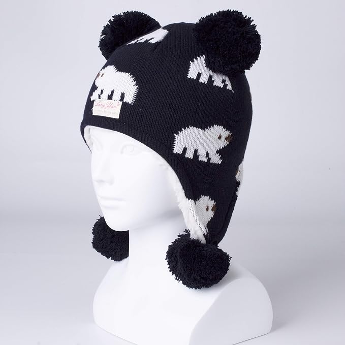 LANGZHEN Toddler Kids Infant Winter Hat, Earflap Knit Warm Cap Fleece Lined - Image 2