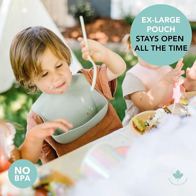 Loulou Lollipop Soft, Waterproof Silicone Feeding Bib - Image 5