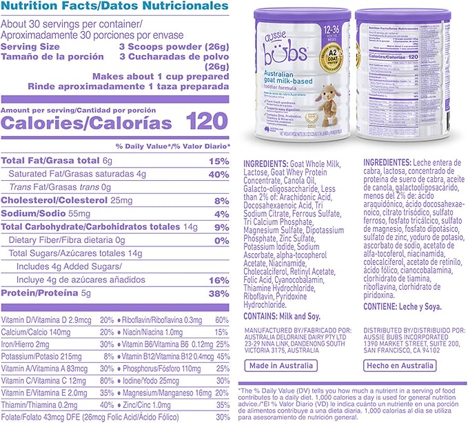 Aussie Bubs Australian Goat Milk-Based Toddler Formula, - Image 5