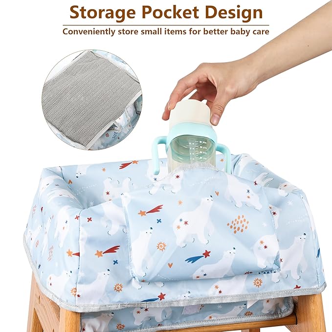 High Chair Cover for Baby Restaurant: Sprouterie Baby Highchair Covers for - Image 4