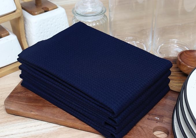 PurpleEssences Waffle Weave Kitchen Towel, 100% Cotton - Image 4