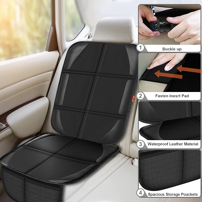 Car Seat Protector, Auto Car Seat Protectors Baby Carseat Waterproof Durable - Image 4