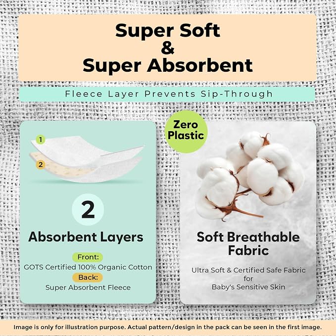 Organic Cotton Baby Bibs for Boys & Girls – Soft, Absorbent Teething & Drool - Image 2
