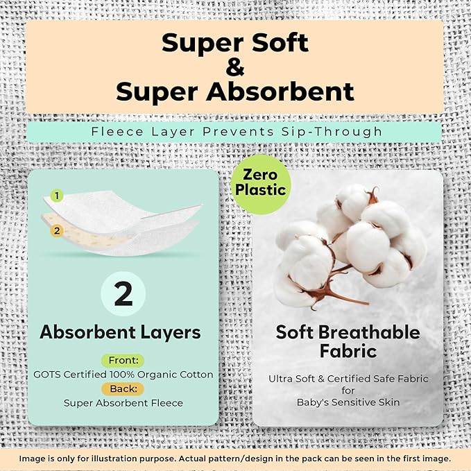 Organic Cotton Baby Bibs for Boys & Girls – Soft, Absorbent Teething & Drool - Image 2