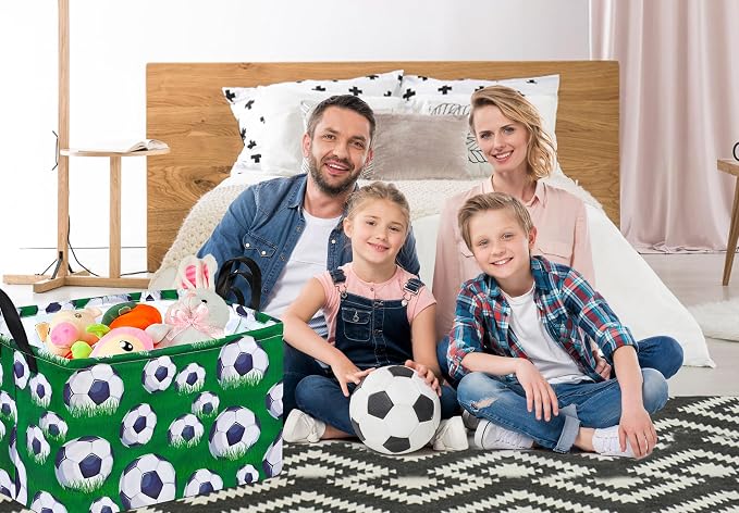 Rectangle Football Pattern Kids Gift Storage Basket Shelf Storage Basket - Image 5