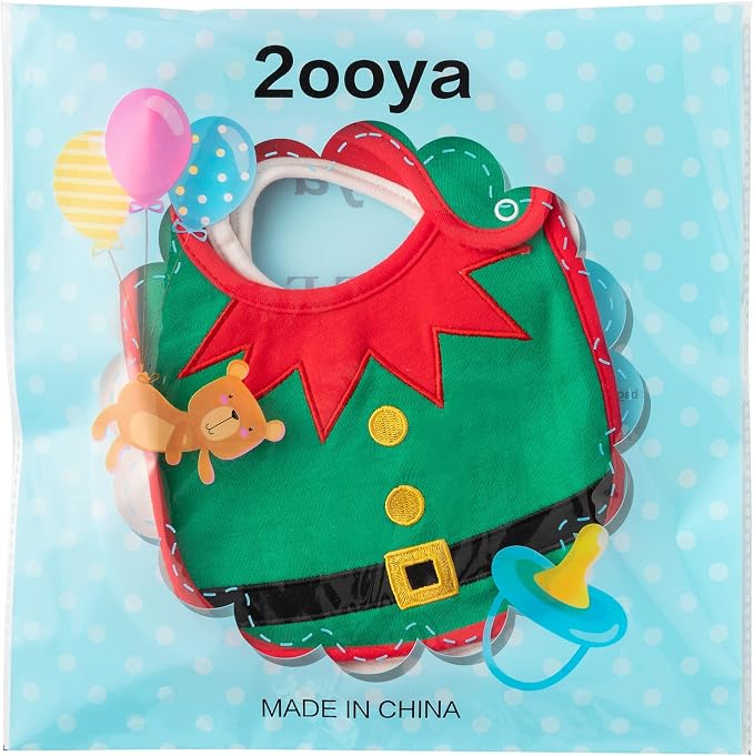 3Pcs Christmas Baby Cotton Bibs - Image 7