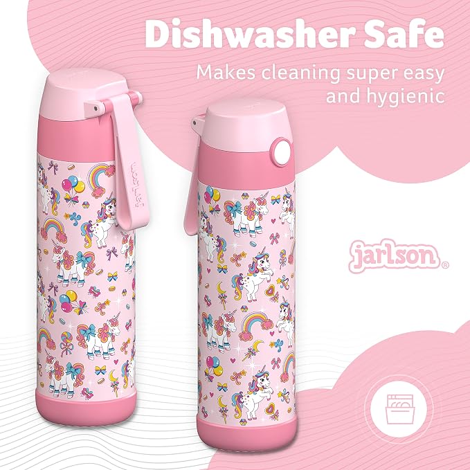 Jarlson® Mali Children's Water Bottle, Thermal Stainless Steel Water Bottle - Image 4
