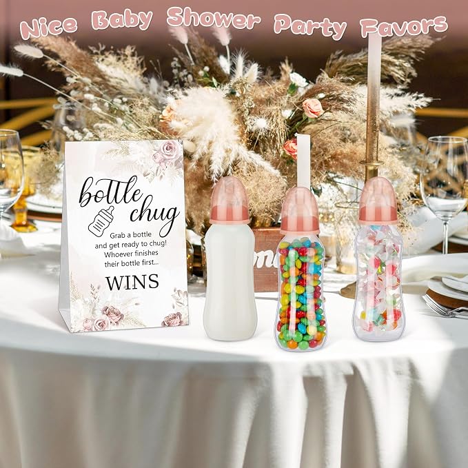 TrelaCo Cool Baby Shower Games Sets 12 Pcs Feeding Bottles - Image 5