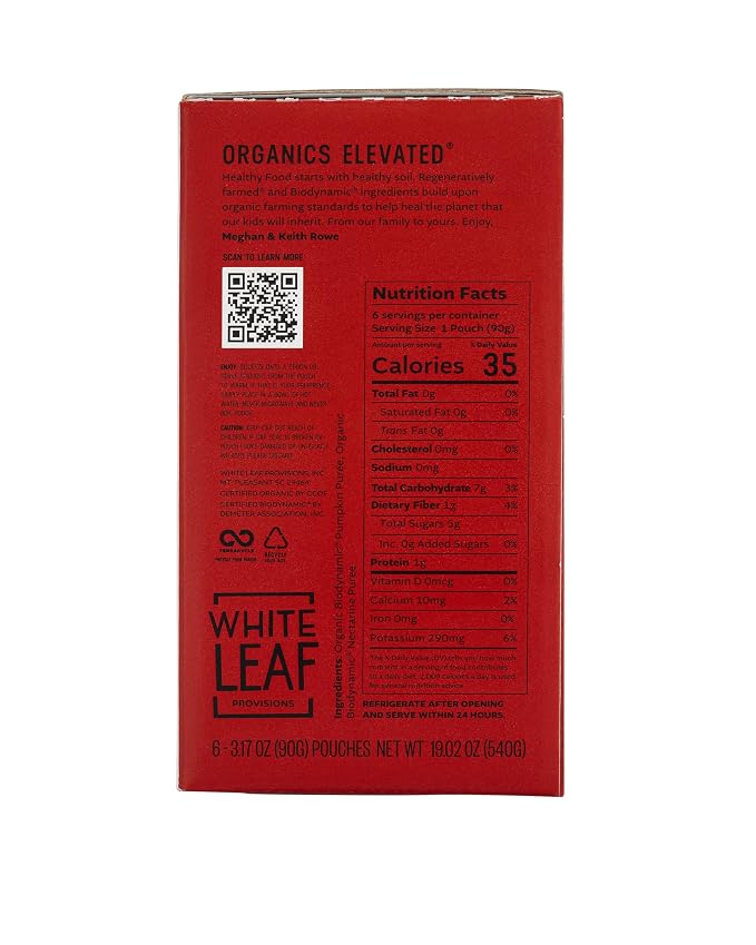 White Leaf Provisions Organic Purees / Baby Food Pouches - Image 2