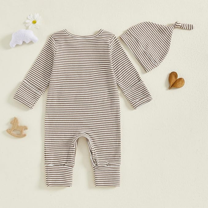Fernvia Newborn Baby Boy Clothes Letters Print Bodysuit 3 6 9 12 18 Months Long - Image 4