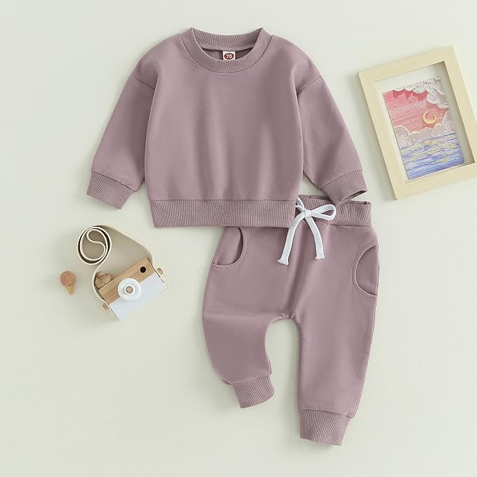Tiaham Baby Boy Clothes Girl Outfits Fashion Sweatshirt Sweat Pant Kids Toddler - Image 2