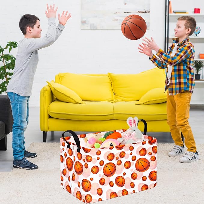 Basketball Kids Gift Storage Basket Shelf Storage Basket Organizer Box Clothes - Image 3