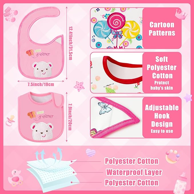 Cotton Waterproof Baby Bibs - Image 2
