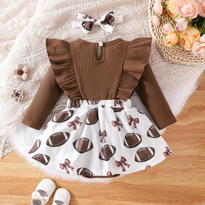 Chichoo Baby Girl Clothes Infant Fall Winter Outfits Newborn Long Sleeve Romper - Image 6