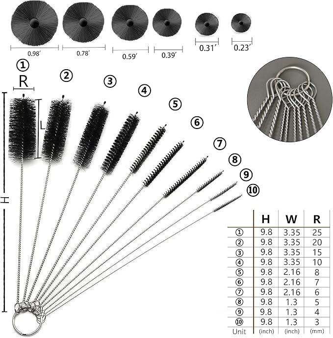 Long Straw Brush, Straw Brush Set 10 Pack, Straw Brush - Image 2