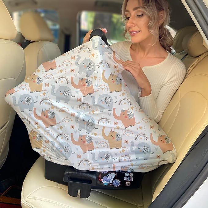 Breathable Car Seat Cover for Babies – Multi-Purpose Soft Rayon Nursing Cover - Image 6