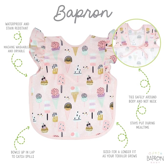 BapronBaby Flutter Pink Ice Cream Bapron - Image 2