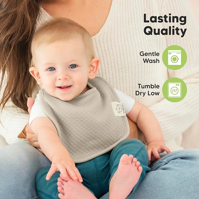 8-Pack Organic Baby Bibs for Girls, Boys - Image 8