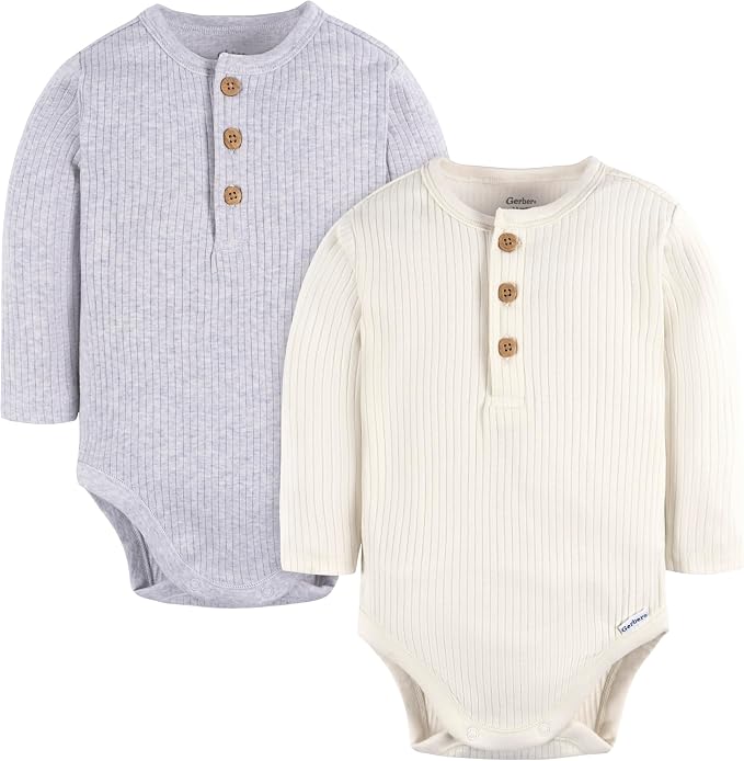 Gerber unisex-baby Baby Boys' and Baby Girls' 2-pack Bodysuits by Gerber