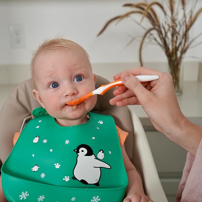 Silicone Baby Bibs Unisex, Self-Feeding, Catch-all Large Pocket, 6-48 months - Image 8