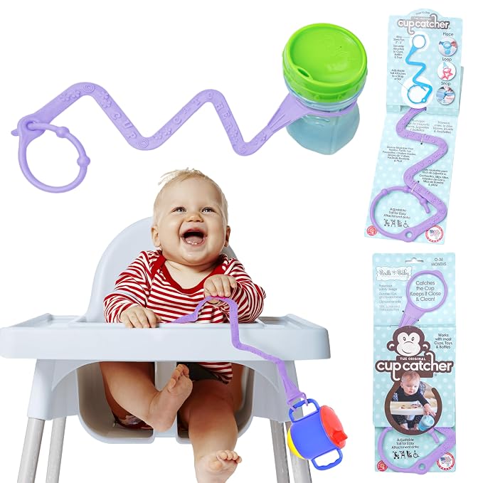 Brilli Baby Cup Catcher Patented Safety Tether Strap, Attach Sippy Cups by BrilliBaby