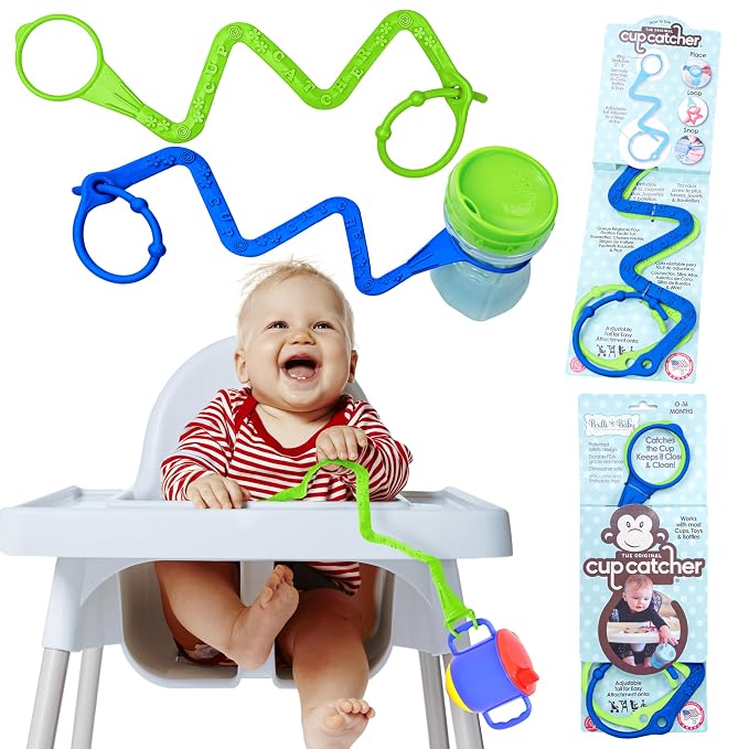 Brilli Baby Cup Catcher Patented Safety Tether Strap, Attach Sippy Cups by BrilliBaby