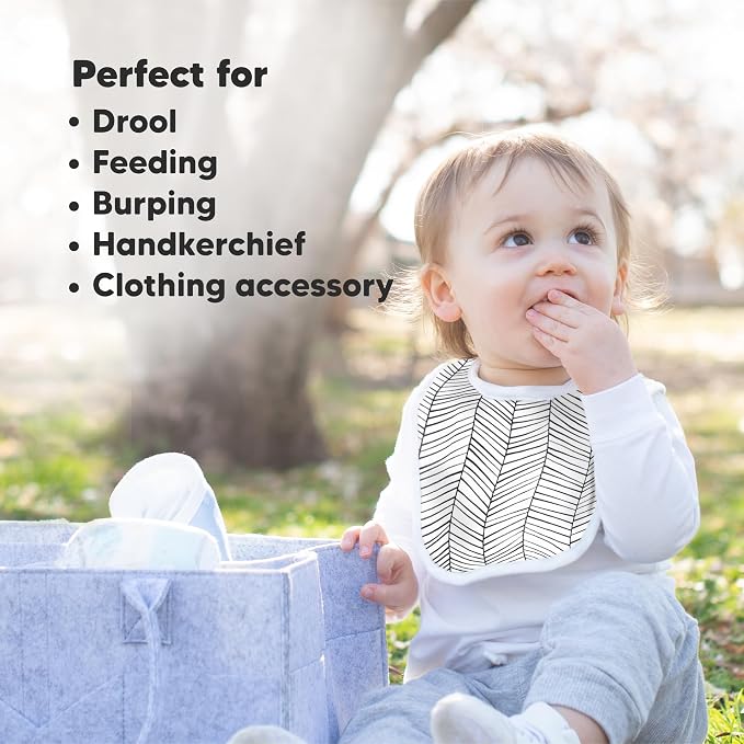 8-Pack Organic Baby Bibs for Boys, Girls - Image 7