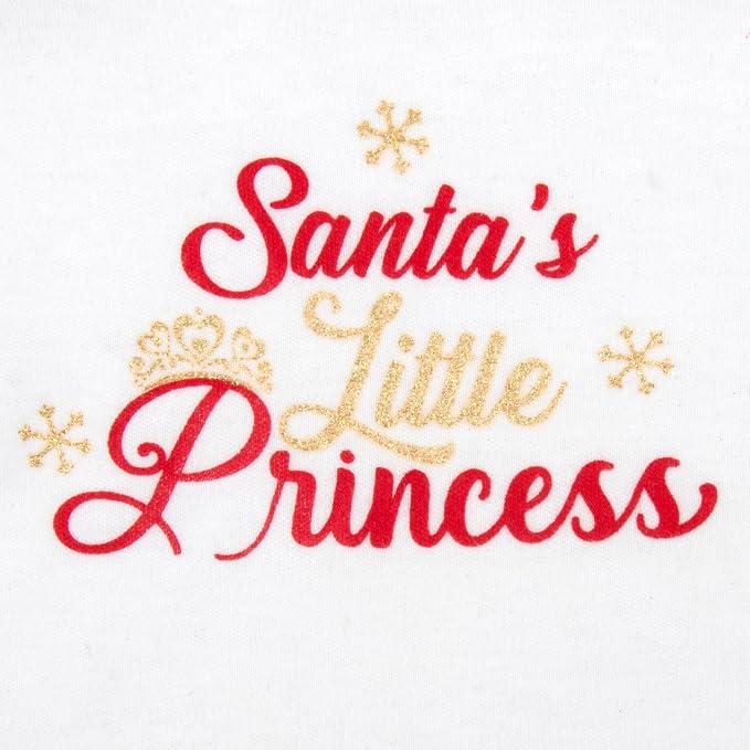 Baby Girl Holiday Outfit 4-Piece Set – Long Sleeve Bodysuit, Tutu Skirt & - Image 4