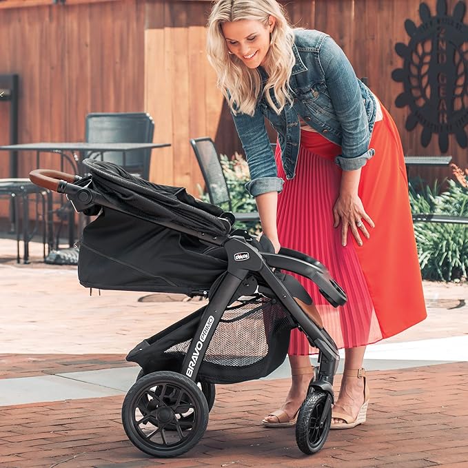 Chicco Bravo Primo Trio Travel System, Bravo Primo Quick-Fold Stroller - Image 5