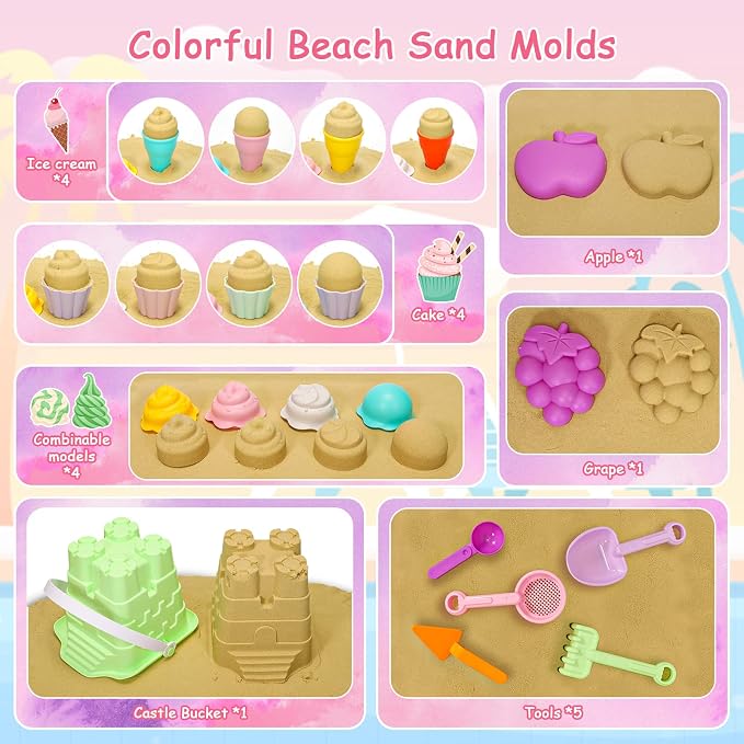 Tagitary Beach Sand Toys for Kids, Beach Toys 23PCS Set - Image 2
