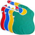 Large Waterproof Bibs Primary Collection by ToppyToddlerUSA