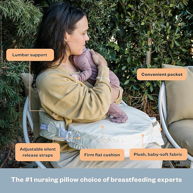 My Brest Friend Deluxe Organic Nursing Pillow 100% Organic Cotton Slipcover - Image 2