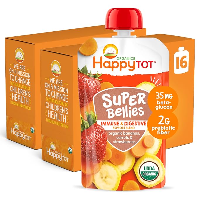 Happy Tot Organics Stage 4 Baby Food Pouches, Gluten Free, Vegan Snack by HappyTot