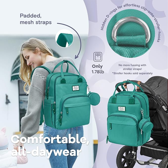 RUVALINO Diaper Bag Backpack-Multifunction Baby Travel Bag - Image 7