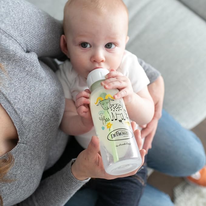 Dr. Brown's Natural Flow Anti-Colic Options+ Narrow Baby Bottle, Squirrel & Goat - Image 16