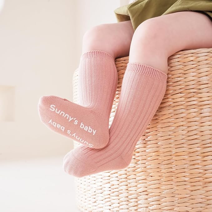 Zumou Toddler Knee High Socks Non Slip Anti Skid Baby Boy Girls Seamless Long - Image 2