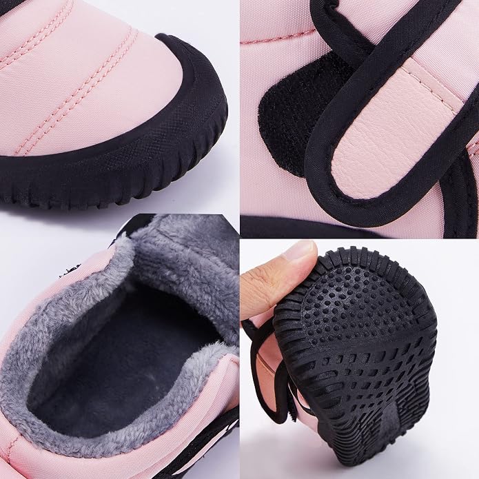 BMCiTYBM Toddler Baby Snow Boots Winter Shoes Boys Girls Cold Weather Baby Faux - Image 2