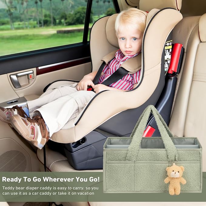 Diaper caddy, and baby essentials. Versatile as a changing table organizer or - Image 6