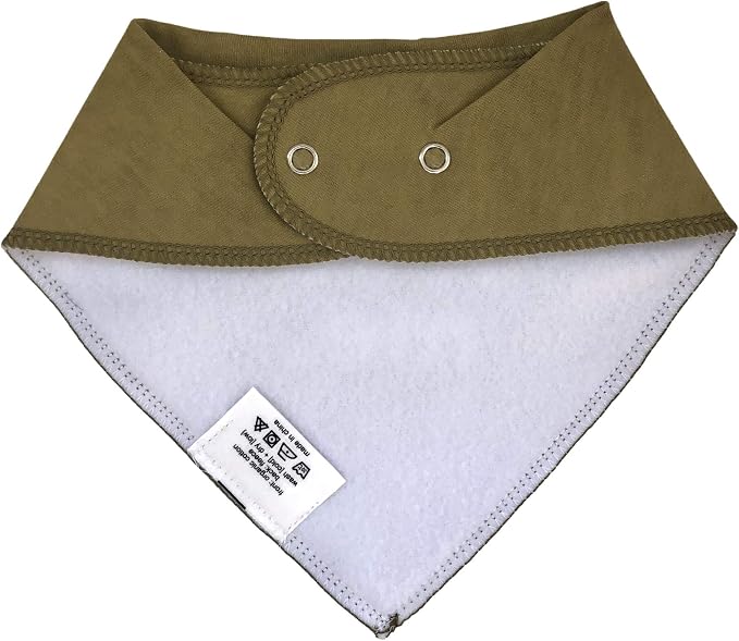Denver James Bandana Feeding Drool Baby Bib I Soft Organic Cotton I Fleece Back - Image 2